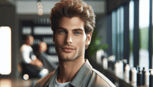 גבר אופנתי עם תספורות מתאימות לשיער עבה ודליל