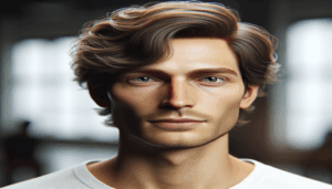 גבר מושך עם תסרוקות שונות