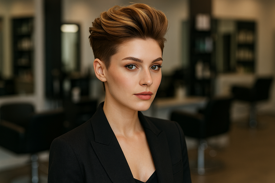 מעצבי שיער יוצרים תסרוקות במגוון סגנונות וצבעים בסביבה מודרנית