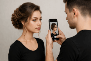 צילום אינסטגרם מקצועי של תסרוקת עם צבעים עשירים ופרטים מדויקים